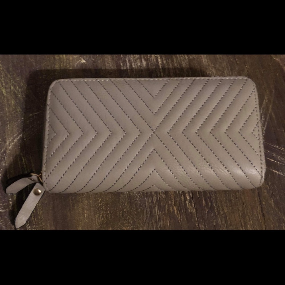 Grey Double Zip HUGE wallet